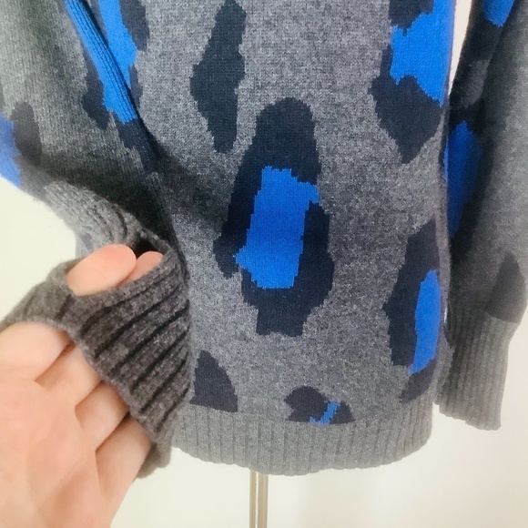 Athleta Wool Cashmere Leopard Crew Sweater MSRP$ 228 - Picture 3 of 16